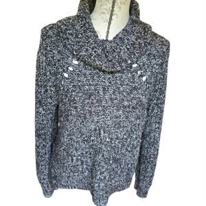Kendall and Kylie Gray Sweater Cowl Neck Warm Size S
